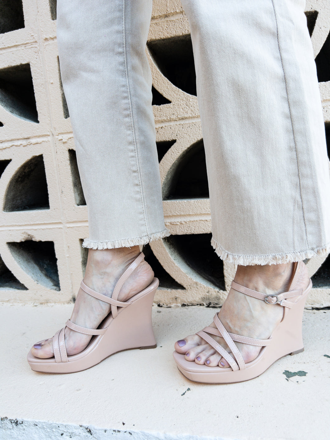 Patent Nude Wedges