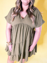 Load image into Gallery viewer, Plus Olive Babydoll Dress