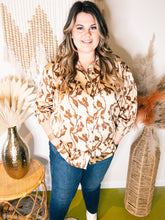 Load image into Gallery viewer, Plus Whimsical Caramel Blouse