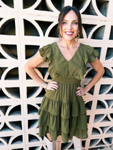 Load image into Gallery viewer, Olive Ruffle Dress