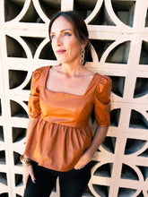 Load image into Gallery viewer, Faux Leather Peplum Tops