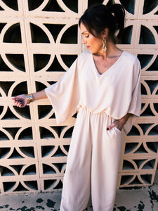 Batwing Sleeve Jumpsuits
