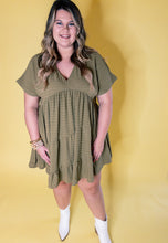 Load image into Gallery viewer, Plus Olive Babydoll Dress