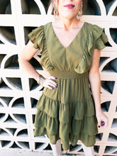 Load image into Gallery viewer, Olive Ruffle Dress