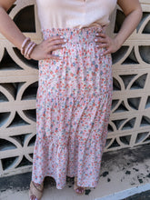 Load image into Gallery viewer, Coral Floral Maxi Skirt