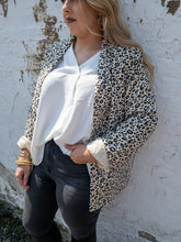 Load image into Gallery viewer, Oatmeal Leopard Blazer