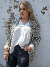 Load image into Gallery viewer, Oatmeal Leopard Blazer